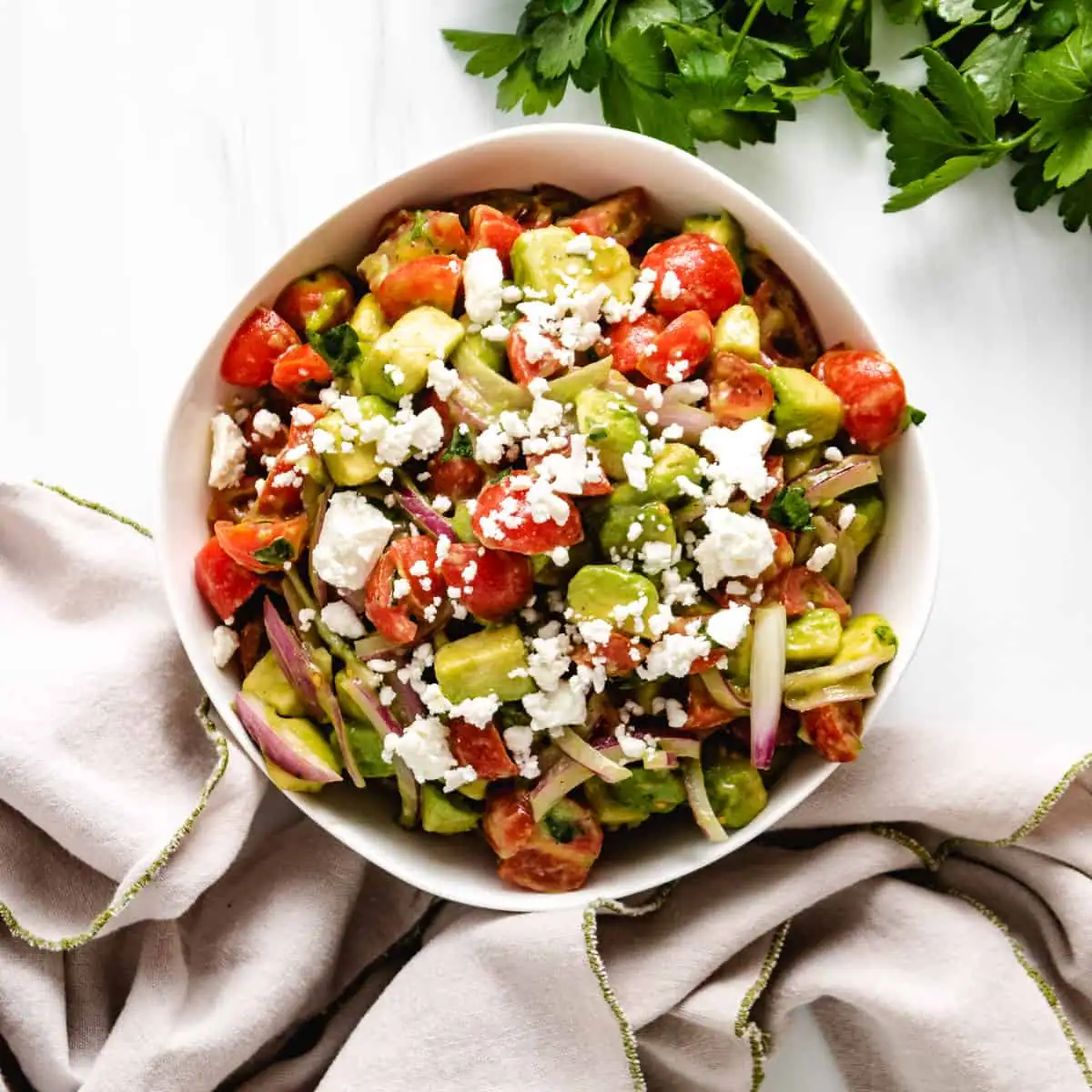 Tomato Avocado Salad (with Feta)