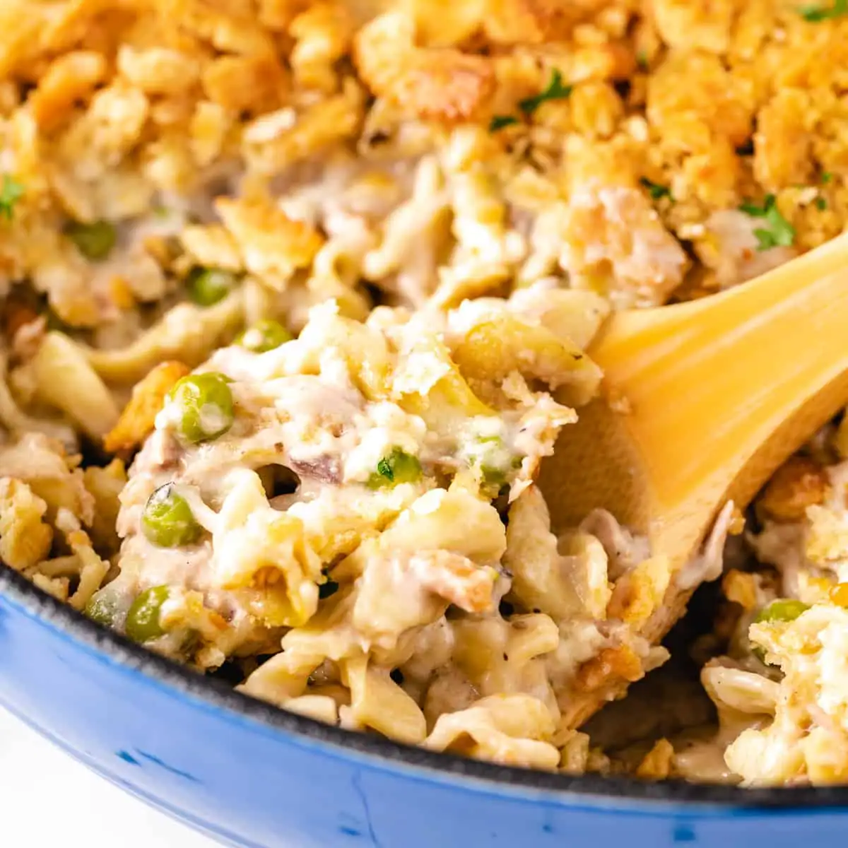 Tuna Noodle Casserole with Ritz Crackers