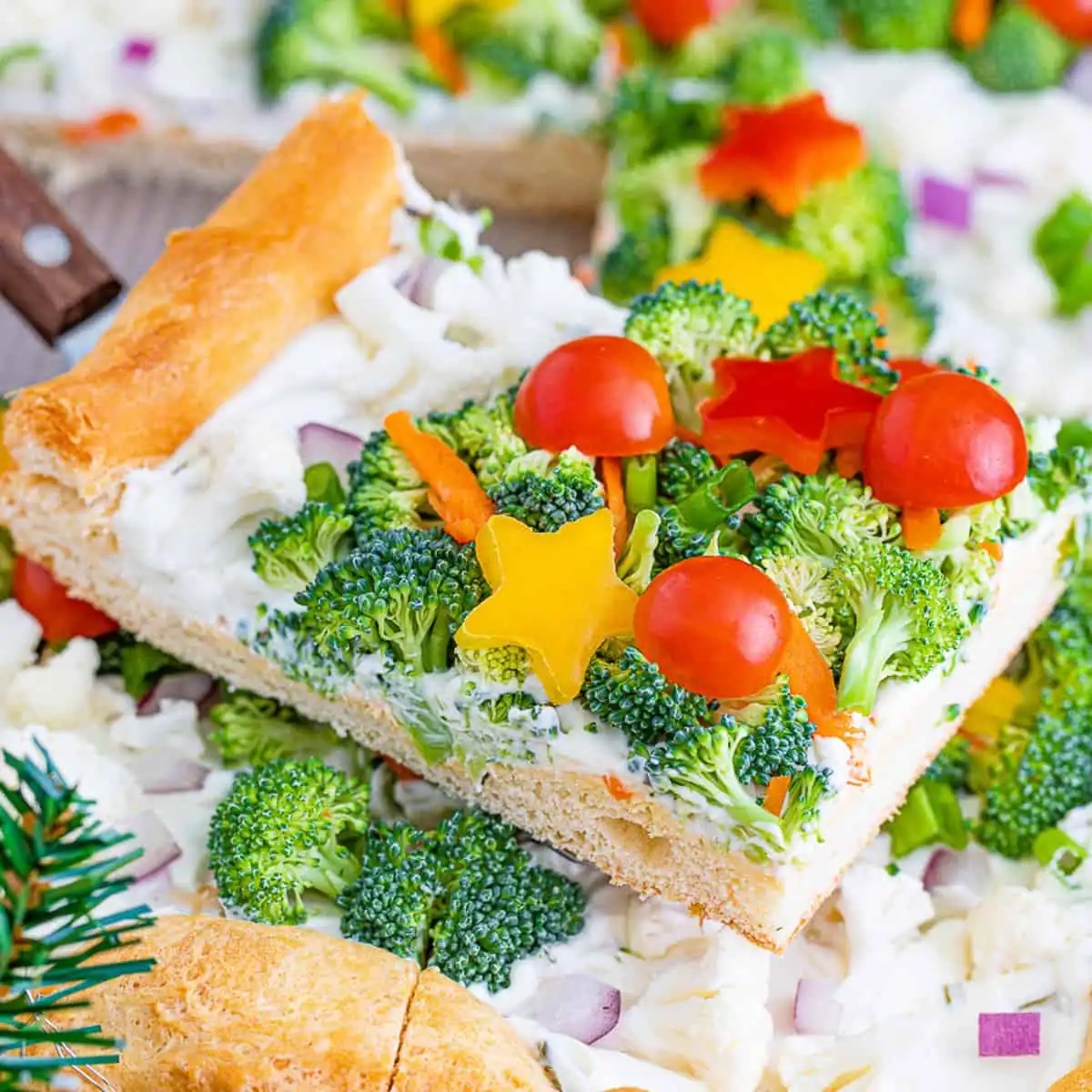 Christmas Veggie Pizza