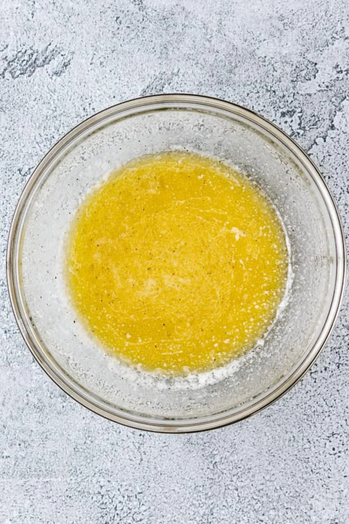 Bowl of lemon garlic butter.