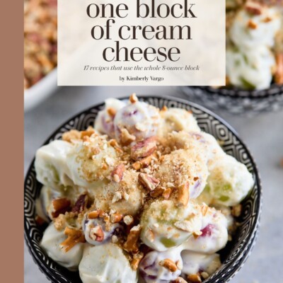 One Block of Cream Cheese ebook cover featuring grape salad.